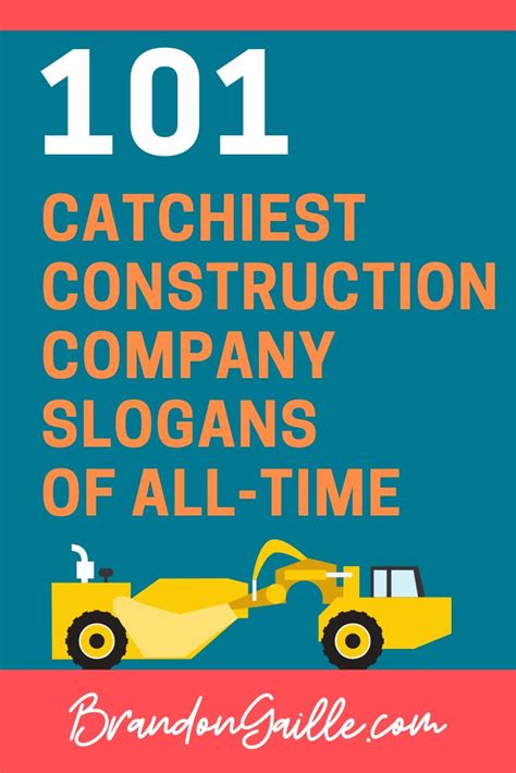 101 Examples of Catchy Construction Company Slogans and Taglines | Construction company names ...