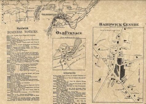 Hardwick Gilbertville Wheelwright MA 1870 Maps with Homeowners Names Shown | eBay