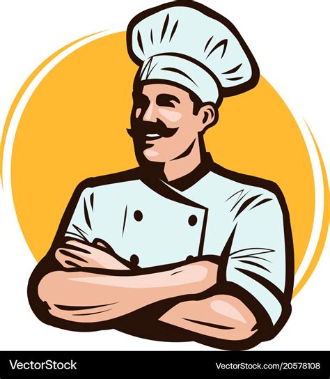 Cook chef logo or label restaurant concept Vector Image