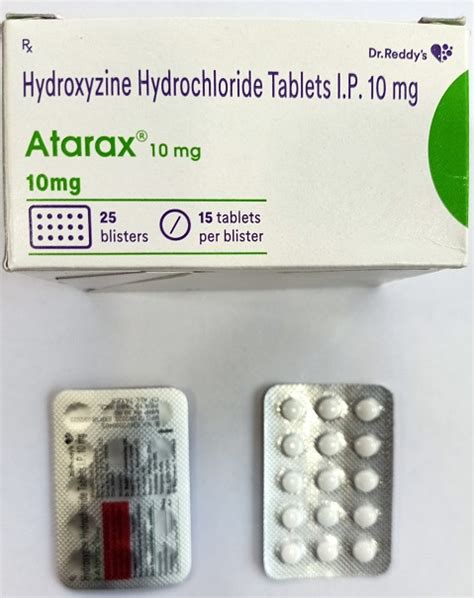 Atarax 10 mg & 25 mg | Hydroxyzine Hydrochloride Tablets | Dosage | Side Effects