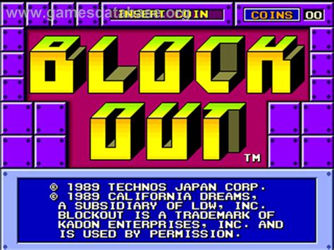 Block Out - Arcade - Artwork - Title Screen