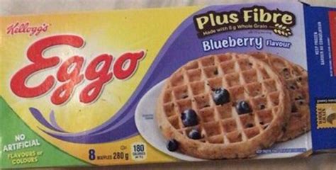 Kellogg's Eggo Blueberry Flavor Waffle - 70 g, Nutrition Information ...