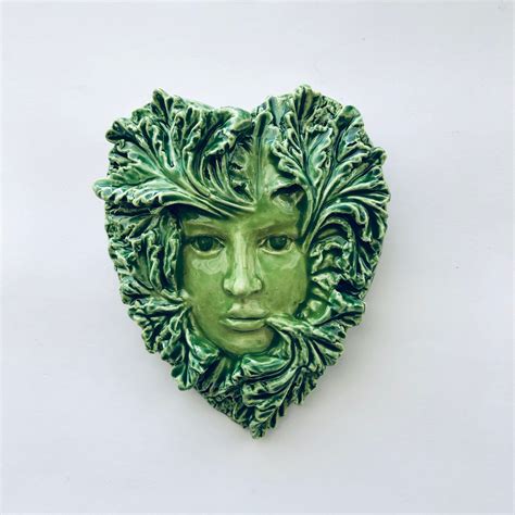 Green Woman Garden Art / Gift for Plant Lover / Ceramic Art / Ready to hang | Ceramic art ...