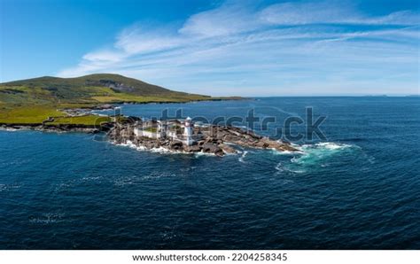 Aerial View Historic Valentia Island Lighthouse Stock Photo 2204258345 ...