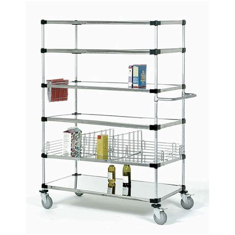 24" Deep x 72" Wide x 69" High 6 Tier Stainless Steel Solid Mobile ...