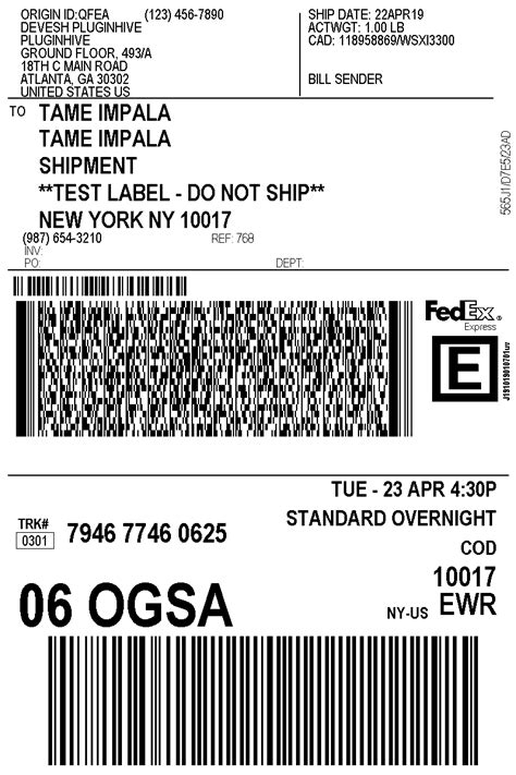 Fedex Express Label On Package