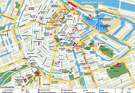 Amsterdam top tourist attractions map - What to do in a week - diagram with scale