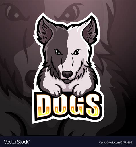 Dog mascot esport logo design Royalty Free Vector Image