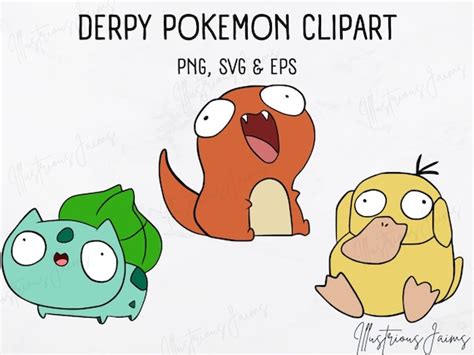 Funny Pokemon SVG Derpy Pokemon Clipart Charmander Png - Etsy