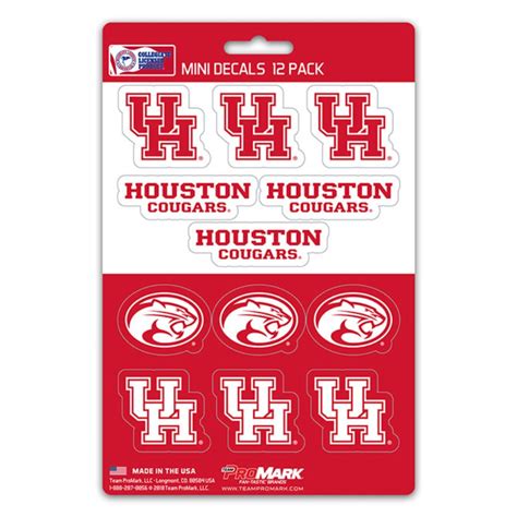 University Of Houston Cougars - Set Of 12 Sticker Sheet at Sticker Shoppe