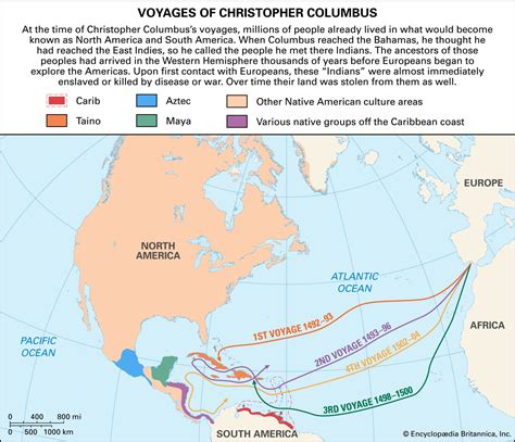 Christopher Columbus New World Map