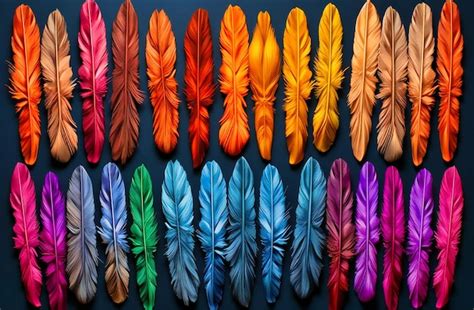 Premium AI Image | New wings feathers color combination of various colors