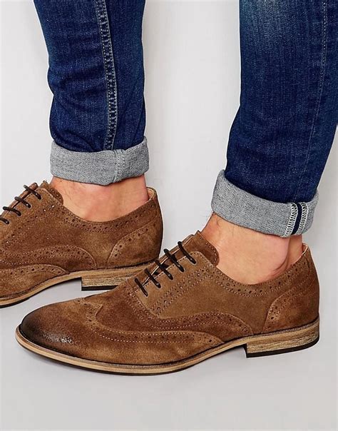 Selected Homme | Selected Homme Bolton Suede Brogue Shoes at ASOS ...