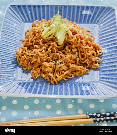 Asian food Bibim Ramen Stock Photo - Alamy