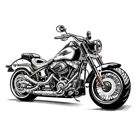 harley davidson black and white 21822444 Stock Photo at Vecteezy