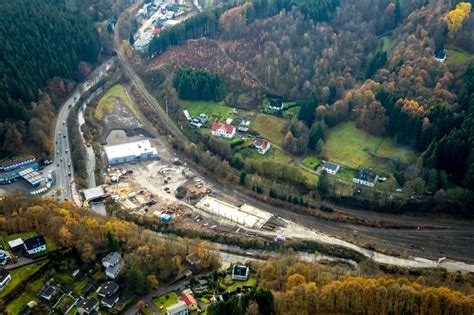 Lüdenscheid aus der Vogelperspektive: Baustelle zum Neubau von einem ...