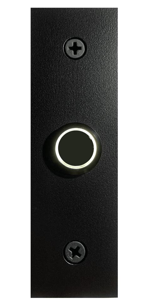 Modern LED Doorbell, Bright Light in Black Aluminum Panel