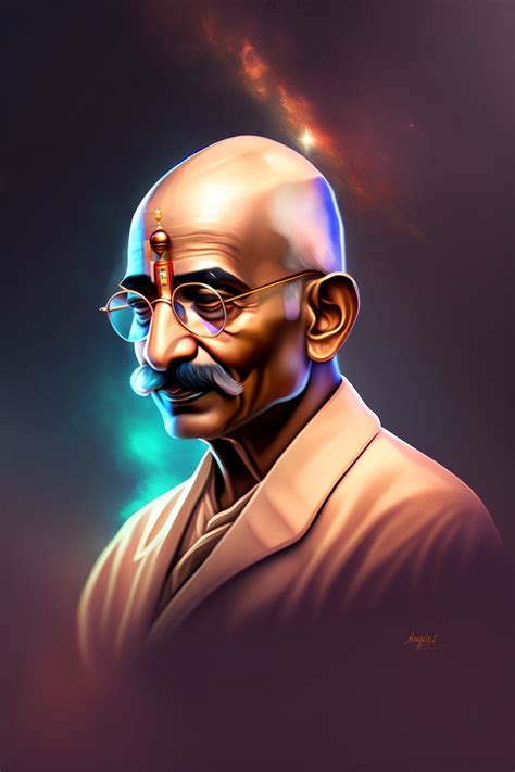 Lexica - Mahatma Gandhi 4k, digital art