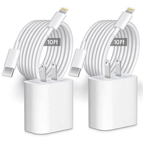 iPhone Charger 10 Ft [MFi Certified] 20W USB C Charger with 10-Foot ...