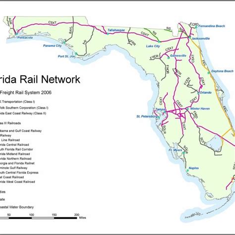 Florida Rail Network | Download Scientific Diagram