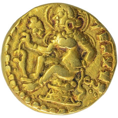 Extremely Rare Gold Dinar Coin of Kumaragupta I of Gupta Dynasty of ...