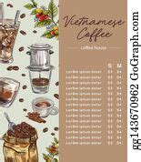 84 Coffee Drinks Menu Price List Vector Template Clip Art | Royalty ...