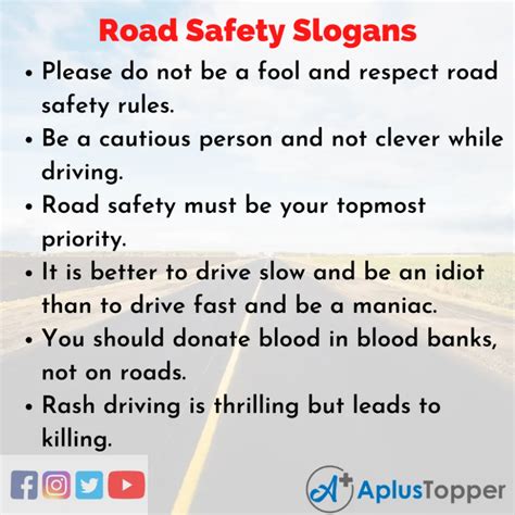 #APlusTopper #RoadSafetySlogans #UniqueSlogansOnRoadSafety # ...