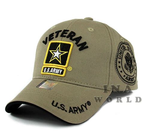 US ARMY Hat Cap Military VETERAN ARMY STRONG Licensed Baseball Cap ...