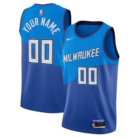 Milwaukee Bucks Nike City Edition Swingman Jersey - Custom - Mens