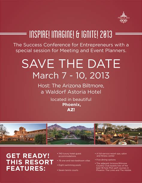 Please SAVE THE DATE, March 7 - 10, 2013 for The Success Conference for ...