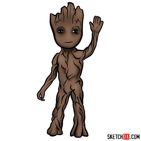 Top 149+ Baby groot cartoon drawing - Tariquerahman.net