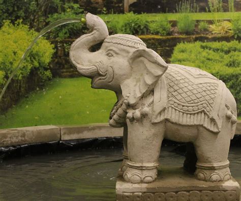 Large Elephant Fountain Statue - Stone Garden Ornaments & Garden ...