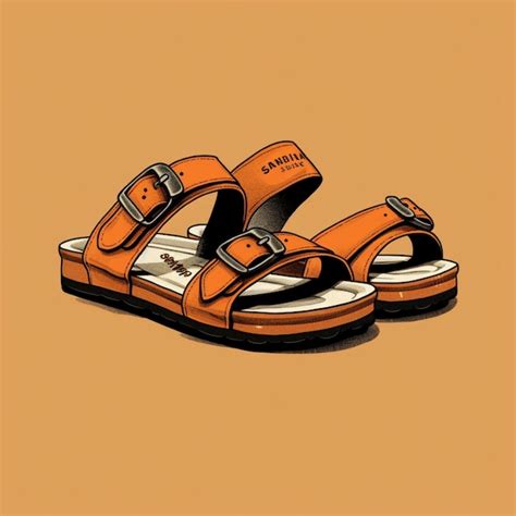 Premium AI Image | flat color sandals logo vector