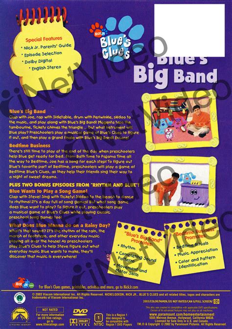 Blue's Clues - Blue's Big Band on DVD Movie