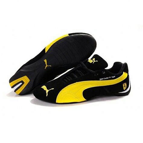 Puma black and yellow Ferrari sneakers | Puma sports shoes, Cheap puma ...