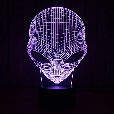 Grey Alien 3D LED Lamp