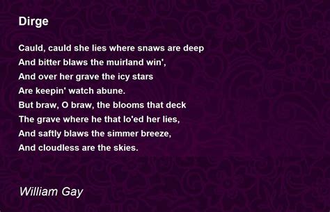 Dirge Poem by William Gay - Poem Hunter