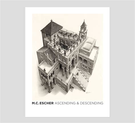 M.C. Escher Ascending and Descending Poster: Optical Art Wall - Etsy