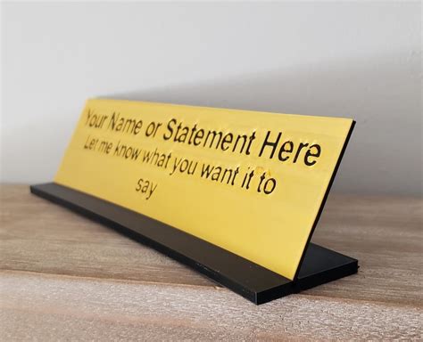 3d Printed in PLA Plastic Custom Desk Name Plate Office Gift Your Saying Here Funny Desk Sign ...