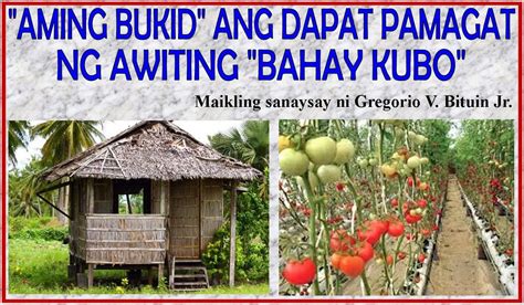 Asin sa Sugat: "Aming Bukid" ang dapat pamagat ng awiting "Bahay Kubo"