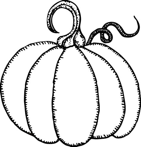 Pumpkin Outline Clip Art at Clker.com - vector clip art online, royalty ...