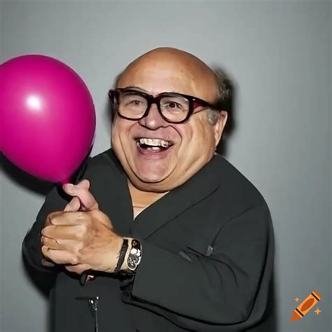 Funny image of danny devito with balloons and confetti on Craiyon