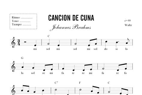 Partitura - Cancion de Cuna