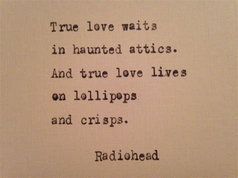 Radiohead quote hand typed on antique typewriter | Radiohead lyrics, Radiohead, Quotes