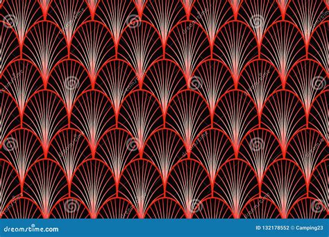 Red Art deco background stock illustration. Illustration of 19201929 ...