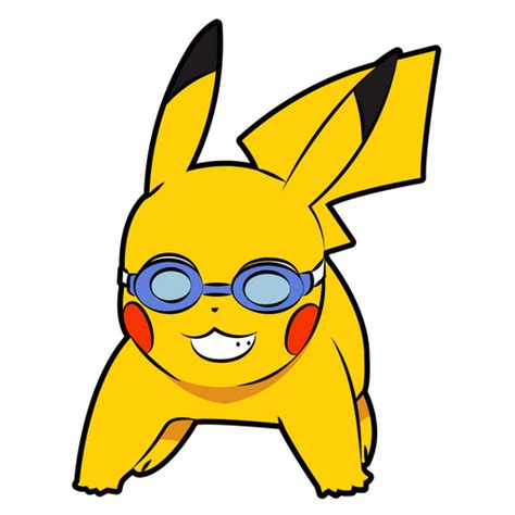 Pokemon Pikachu in Swimming Goggles Sticker - Sticker Mania