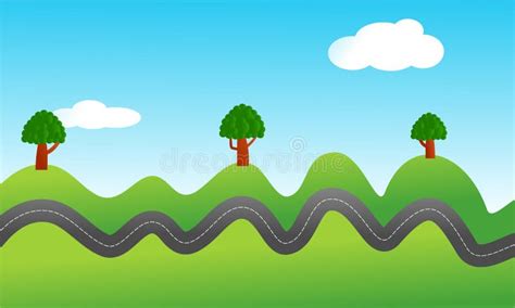 Bumpy road stock vector. Image of outside, graphic, landscape - 4843316