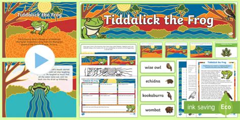 FREE! - Tiddalick the Frog Activity Pack Aboriginal Dreaming Story