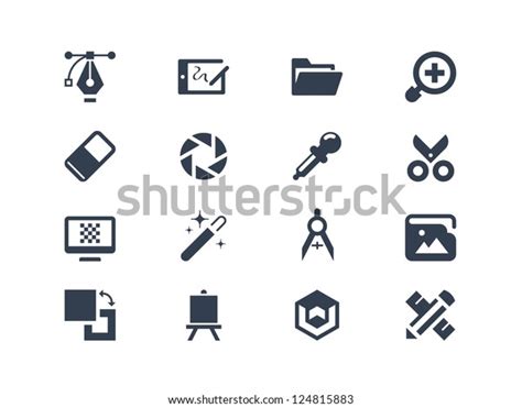 Graphic Design Icons Stock Vector (Royalty Free) 124815883 | Shutterstock