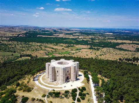 Castel Del Monte Aerial View, Unesco Heritage from Above, Apulia Stock ...